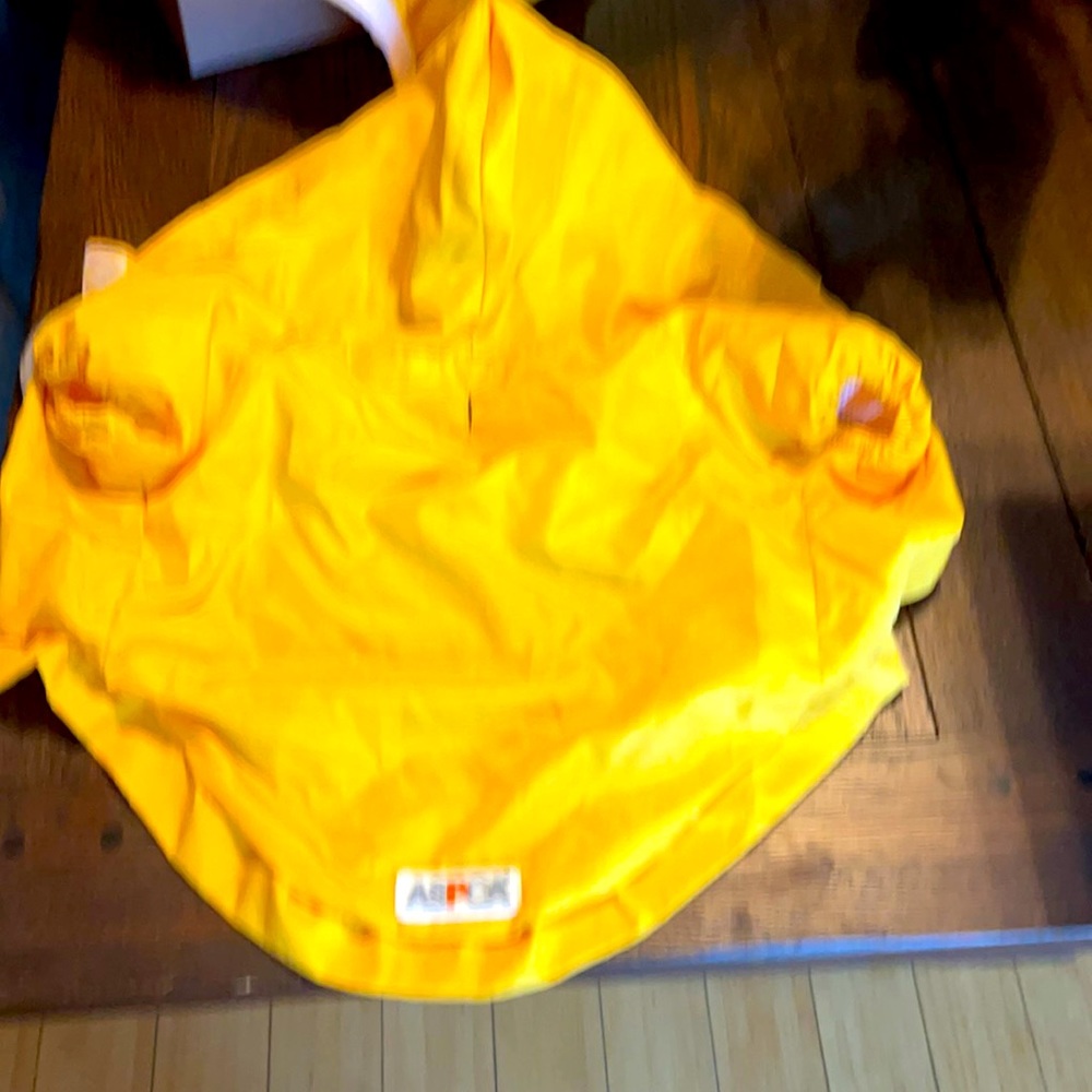 Dog raincoat.